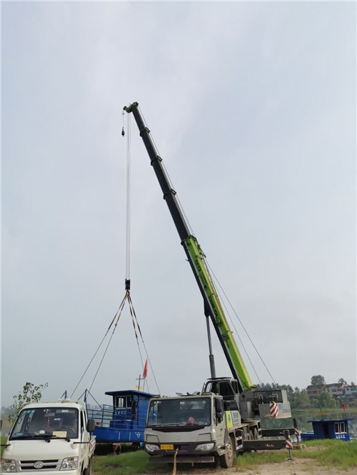 沿滩区桥梁建设吊装案例